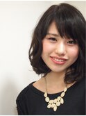 ミディアムカールボブ