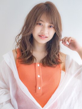 ロンドアベニール 北千住(Lond avenir) 大人可愛いAラインゆるふわロング☆ナチュラルブラウン西田大樹