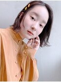 クリップアレンジ_マッシュショートカーキグレージュ_8558