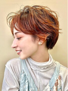 ピークアブー ワン(PEEK-A-BOO ONE) オレンジカラー＋ツーセクションカット　松永幸征