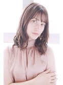 シースルーバングのゆるミックスカール◎30代40代50代60代