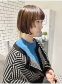 顔まわりカット+ミニボブ