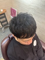 銀座マツナガ 浅草店 無造作アイロンパーマツーブロックビジネス