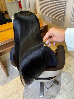 テッグヘアデザイン バイノンヘアー(TEG hair Design bynonhair)の写真/広がりやごわつきが気になる方には,髪そのものの形状を整える美髪矯正がおすすめ*今までにない美髪が叶う◇