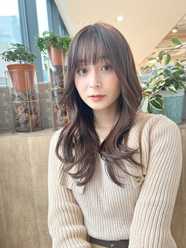 イチイ 巣鴨店(ichii) ハイライト/白髪ぼかし/ブロー/ミルクティーベージュ/カット