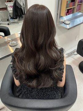 ベレーザシェルト(Beleza scelto) 4525アッシュブラック髪質改善レイヤーロング艶髪ワンホンヘア