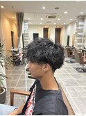 波巻きツイスパMIX/刈り上げショート