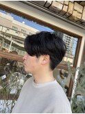 Harukaメンズセンターパート/アッシュブラック/20代30代40代50代