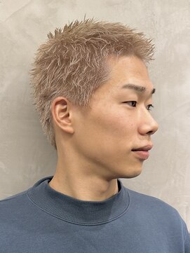 スパイキーショート ボウズ ミルクティーベージュ