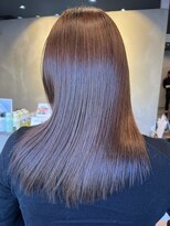 イーラヘアー(ERA HAIR) 明るめブラウンストレートまとまりやすい髪質改善ストレート