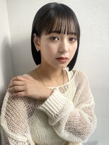 ラミエバイメルト 下北沢(lamie by melt)&nbsp;花田/ボブ/ミニボブ/セミディ/カールブルーブラック切りっぱなし