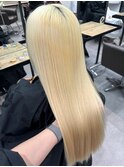 7740ブロンドハイライトグラデーションハイトーンカラー
