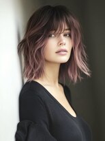 アルトリスト(Altruist Aging×HAIR&SPA)&nbsp;★ダークアッシュ大人ガーリーボブ着物ミディアムレイヤーカット