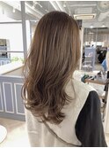 ロングあご下レイヤーバックスタイルマロンベージュ赤羽岩淵志茂