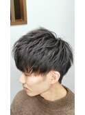 スパイラルパーマダークアッシュニュアンスパーマベリーショート
