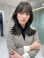 ロンド マーレ 天神大名店(Lond mare)&nbsp;ホワイトブロンド/外ハネボブ/美髪/ワイドバング/ブルーブラック