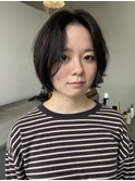 ブラウンとレイヤーボブ
