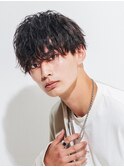 ツイストスパイラルパーマ［渋谷/渋谷駅/メンズ/学割U24/眉毛］