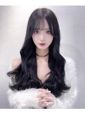 ブルーブラック　ブルージュ　暗髪　艶髪　黒髪　YUKI