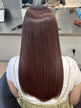 ラック 表参道(LUCK) ダブルカラー/透明感カラー/ピンクブラウン/ストレート/20代