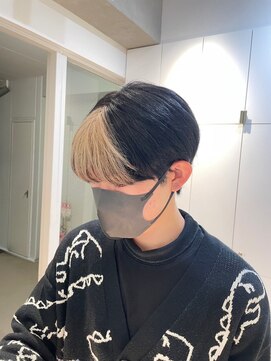 ヘアサロン ガリカ 表参道(hair salon Gallica) デザインバングカラー×韓国風爽やか黒髮マッシュ