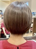 アイニ 河内小阪店(aini)&nbsp;白髪ぼかしカラー白髪ぼかしハイライト大人ショート30、40、50代