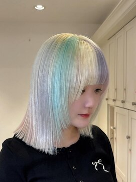 ベレーザ 渋谷(BELEZA) 15847ブリーチ＆ダブルカラー渋谷エンドカラーラウンドバング