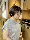 ハイライト前髪なしショート20代30代40代