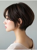 20代30代40代◎ナチュラルショートボブ/インナーカラー/髪質改善