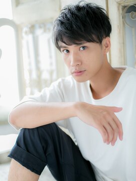 mod's天神/ダークアッシュフラック束感ショートフェザーパーマa