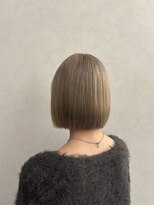 クム 横浜(qumu)&nbsp;切りっぱなしボブ × ミルクティーベージュ【神永】