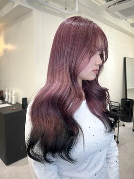 アドネ プライム(adne prime) ワインレッド/エンドカラー/ハッシュカット/ボルドーカラー