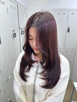 アッシュ 下北沢店(Ash) ザクザクレイヤー×ほんのりピンクブラウン