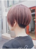 【SHARON原宿】ピンクベージュ刈り上げショートボブ
