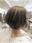 20代30代40代前下がりストレート大人ボブリップライン