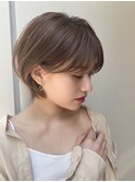 ひし形ショート丸みショートくびれボブ似合わせカット40代50代