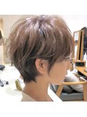 似合わせ/ショート/前髪あり/コテ巻き
