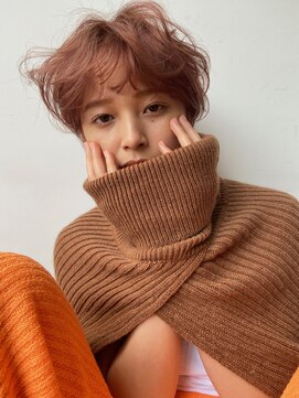 アンドスタイル(&style) 【ブリーチ１回】コーラルピンクショート