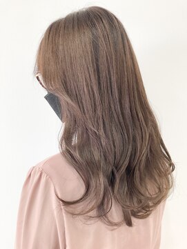 ヘッズ 本八幡店(HEADS) ミディアムヘア ショコラベージュ ボブルフ ベビーバング