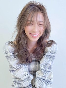 ラ ブレス 北浜プラザ(LaBless) 大人かわいい韓国フリンジウェーブココアブラウン薄めバング