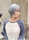 ショートウルフ/アイスブルー/ブルーカラー