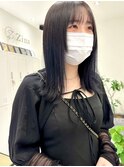 韓国前髪シースルー髪質改善ロング【Zina北千住ミルディス通り】