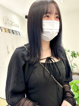 ジーナ 北千住ミルディス通り(Zina) 韓国前髪シースルー髪質改善ロング【Zina北千住ミルディス通り】