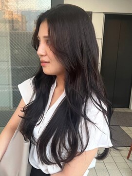 セプト 天神大名(SEPT.) 暗髪ラベンダーベージュ　ロングレイヤー　ダークブラウン