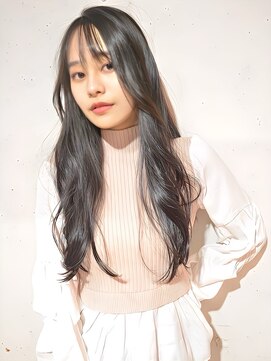 ナチュラル 朝霞店(Natural) ゆる巻きロング/髪質改善/艶感ブラック