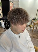 メンズ/眉毛/ニュアンスパーマ/ブリーチ/パーマ/メンズカット