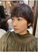 前髪パーマ/ニュアンスパーマショート/20代/30代/40代