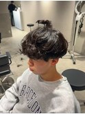 緩めシャドウパーマ校則突破パーマ無造作