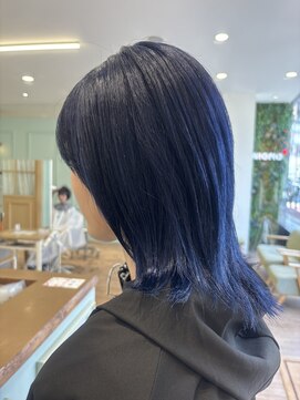 モリオフロムロンドン 大宮店(morio from London) ネイビーカラー×ケアブリーチ　【村田】