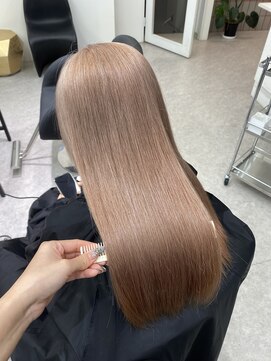 ペレ 渋谷(PELE) くびれヘア/アプリコットオレンジ/夏のヘアアレンジ/渋谷